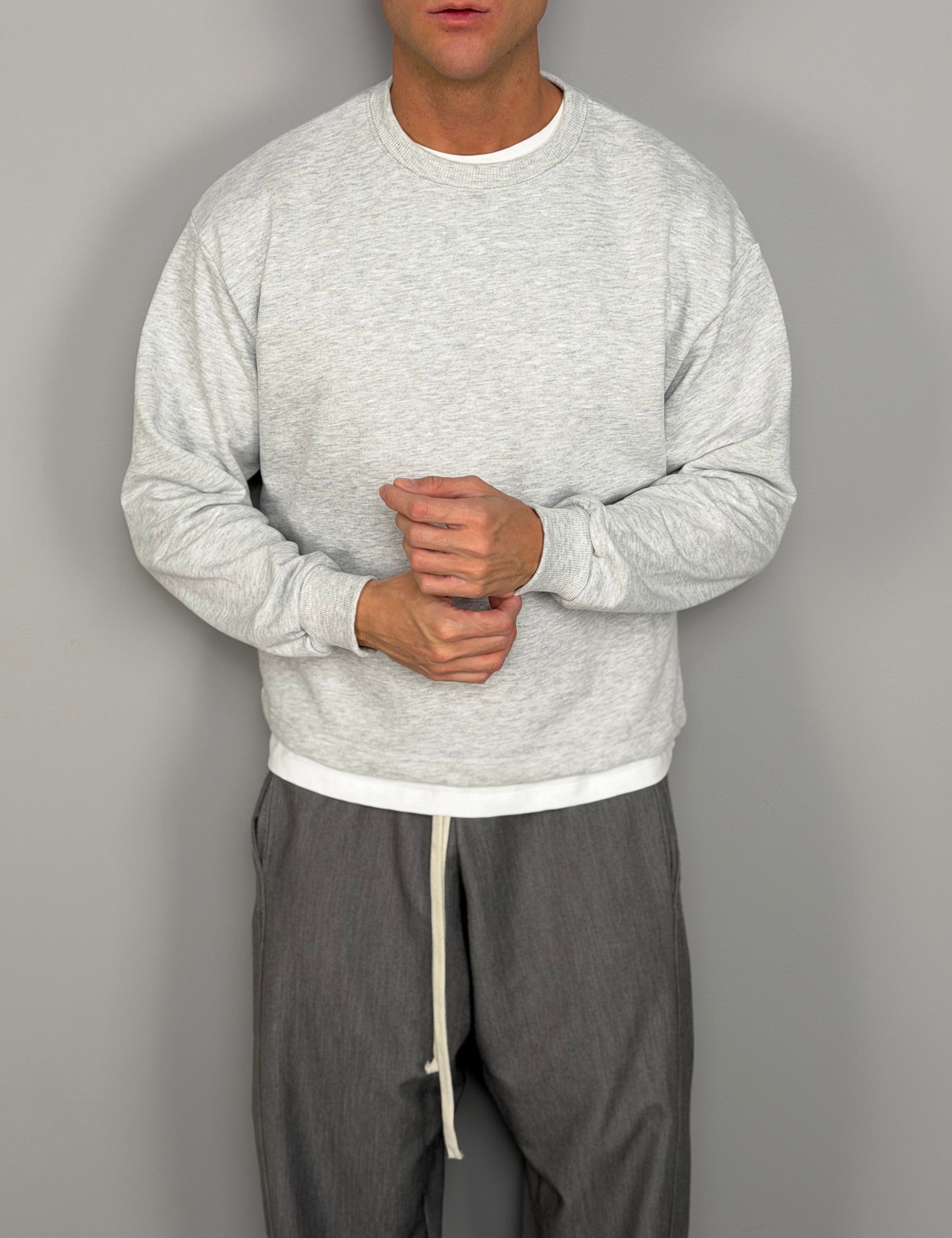 SWEAT-SHIRT COURT À GAZED 