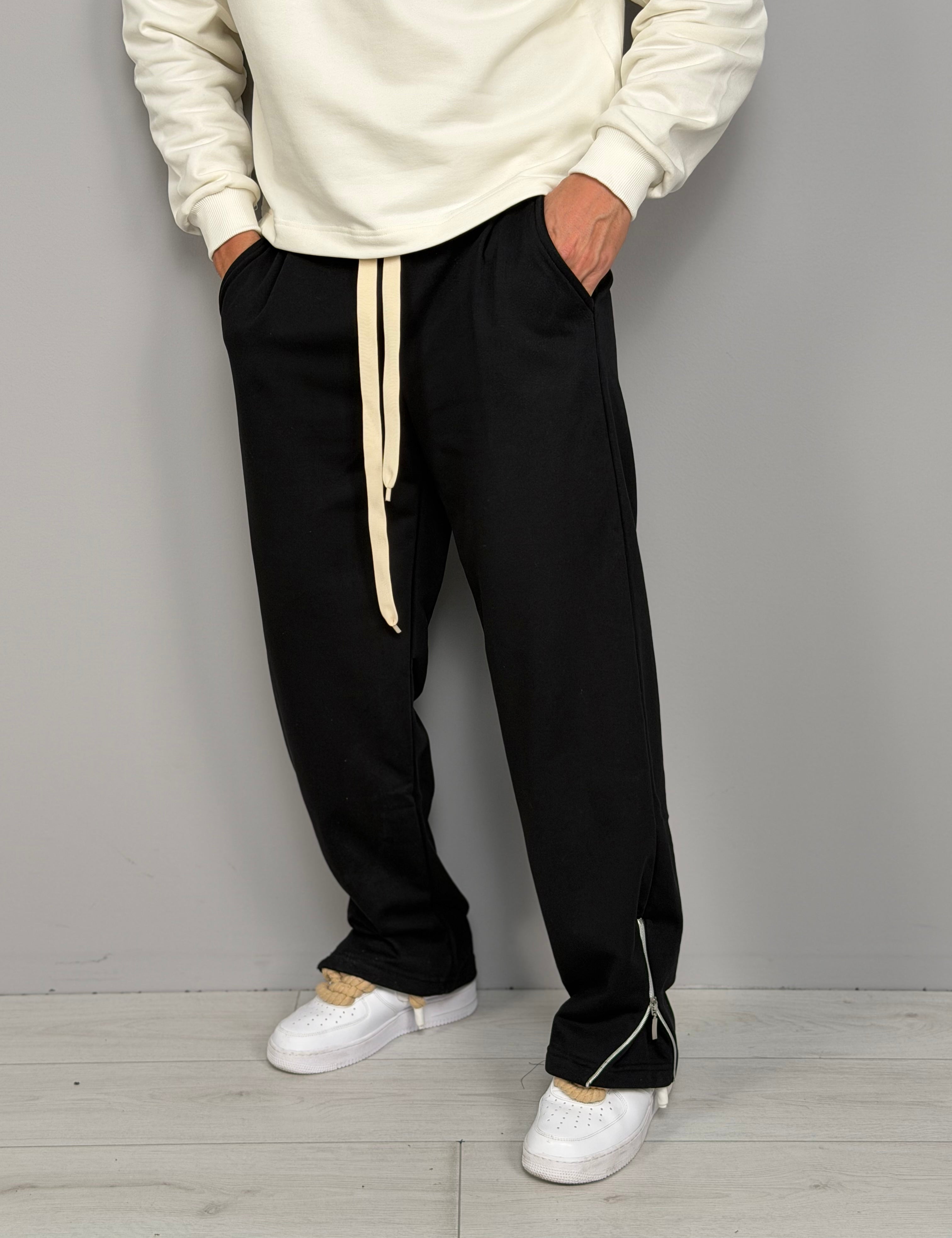 PANTALONS DE SURVÊTEMENT À FERMETURE ÉCLAIR