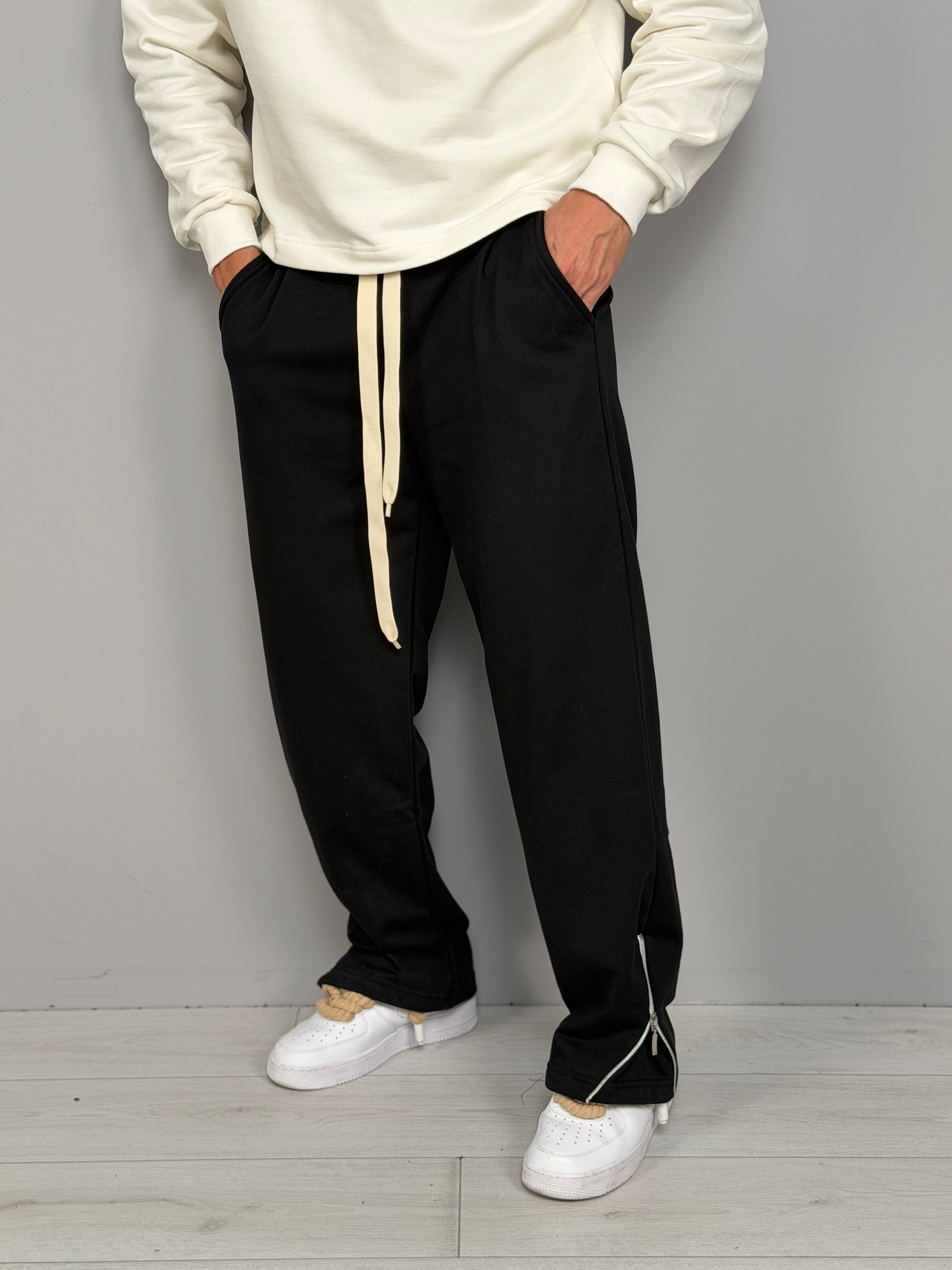 PANTALONS DE SURVÊTEMENT À FERMETURE ÉCLAIR