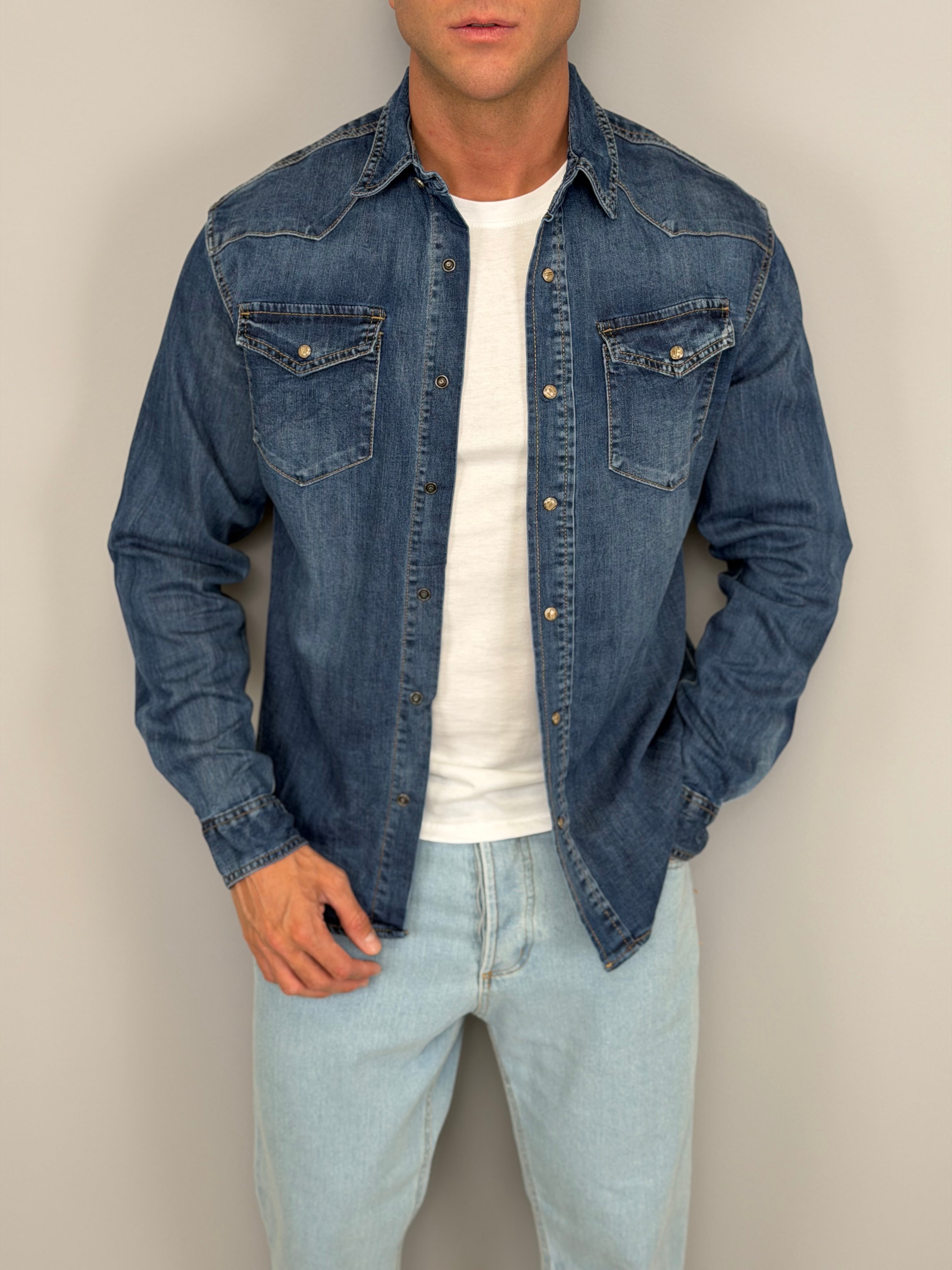 CAMICIA JEANS INDIGO