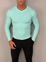 Feinstrickpullover mit V-Ausschnitt