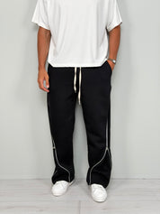 PANTALONE TUTA ZIP AMPIO FELPATO