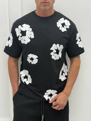 T-SHIRT FLORES - Tg.XL Ferro