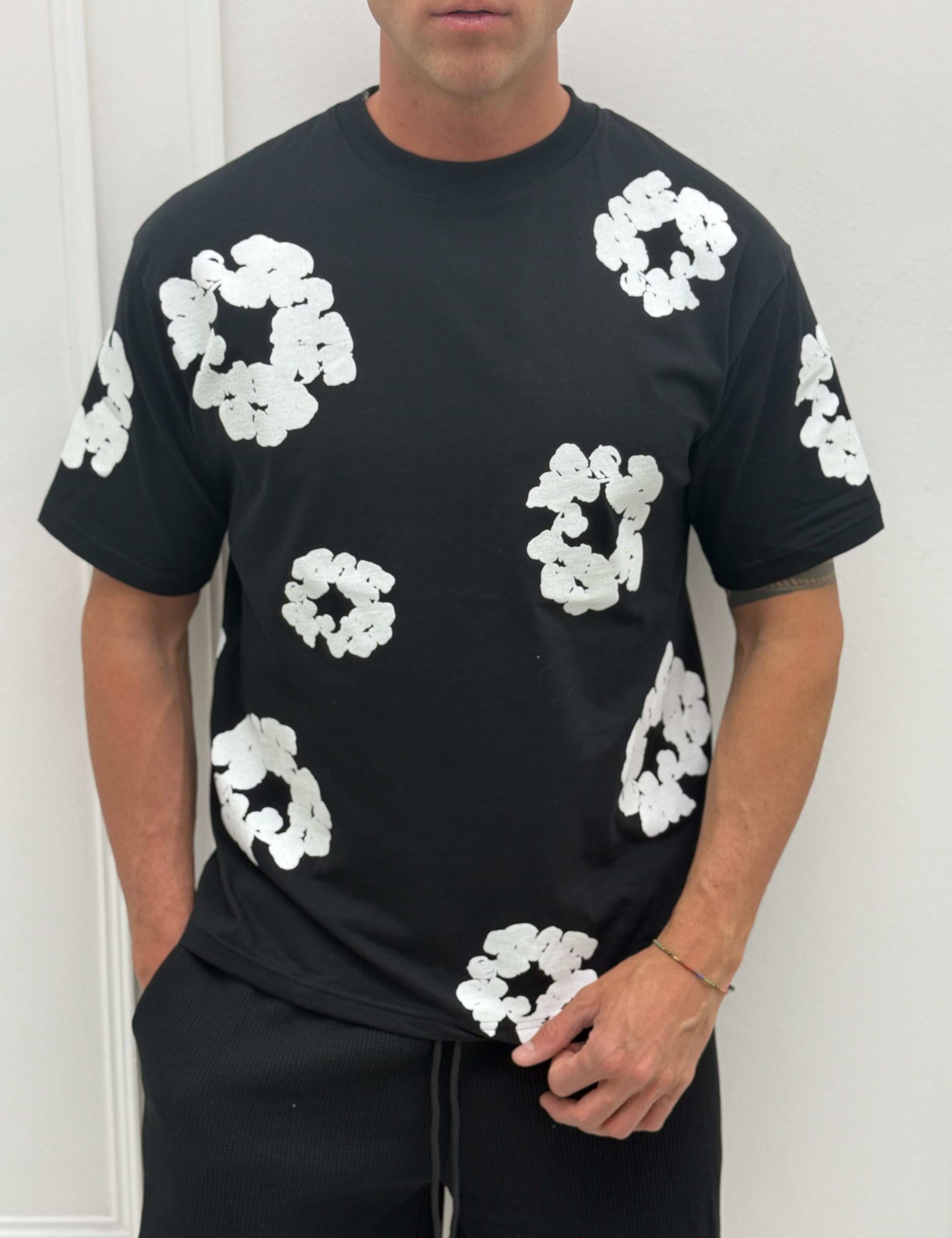 T-SHIRT FLORES - Tg.XL Ferro