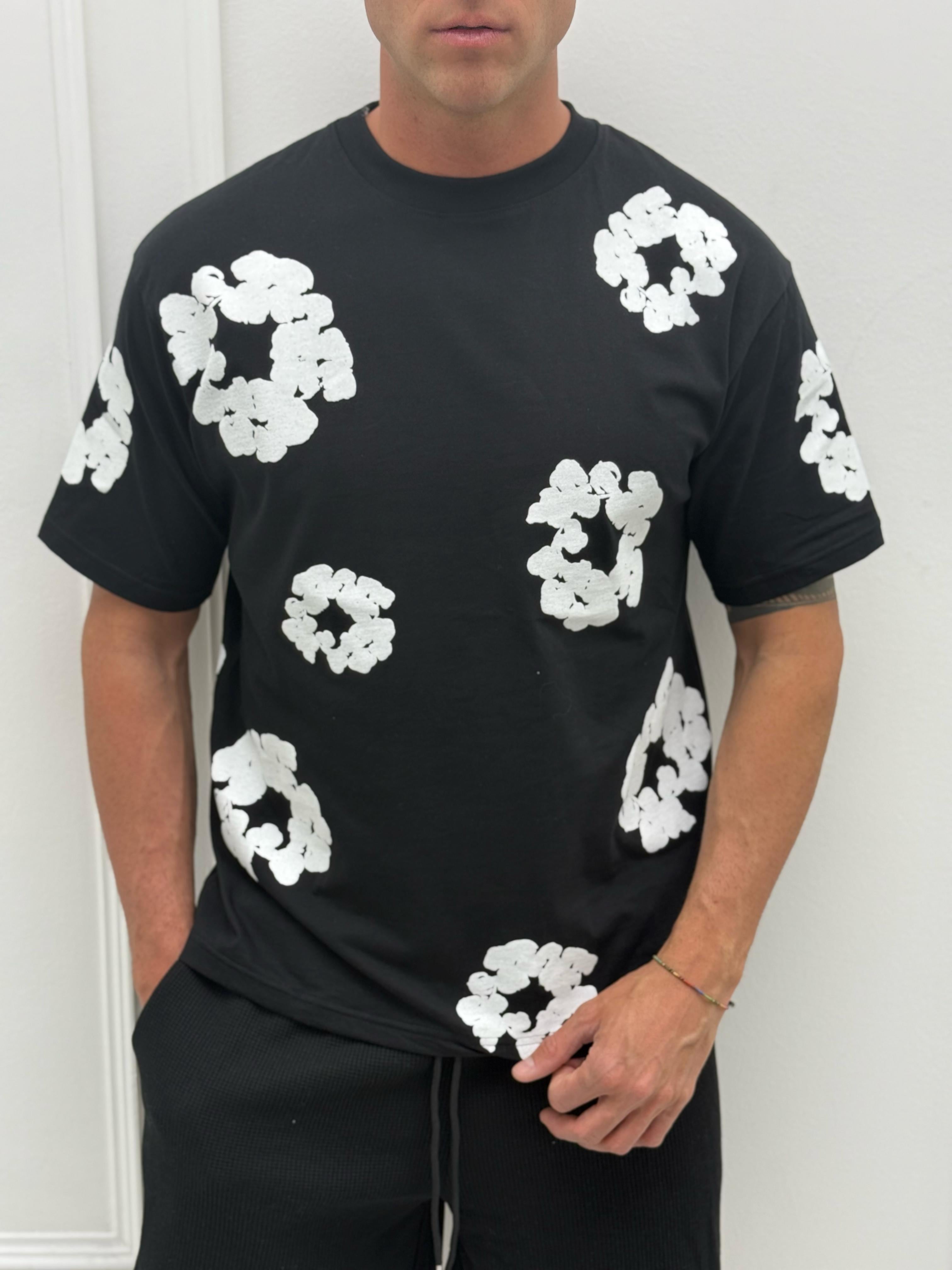 T-SHIRT FLORES - Tg.XL Ferro