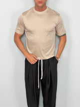 T-SHIRT CROP EN FIL D’ÉCOSSE