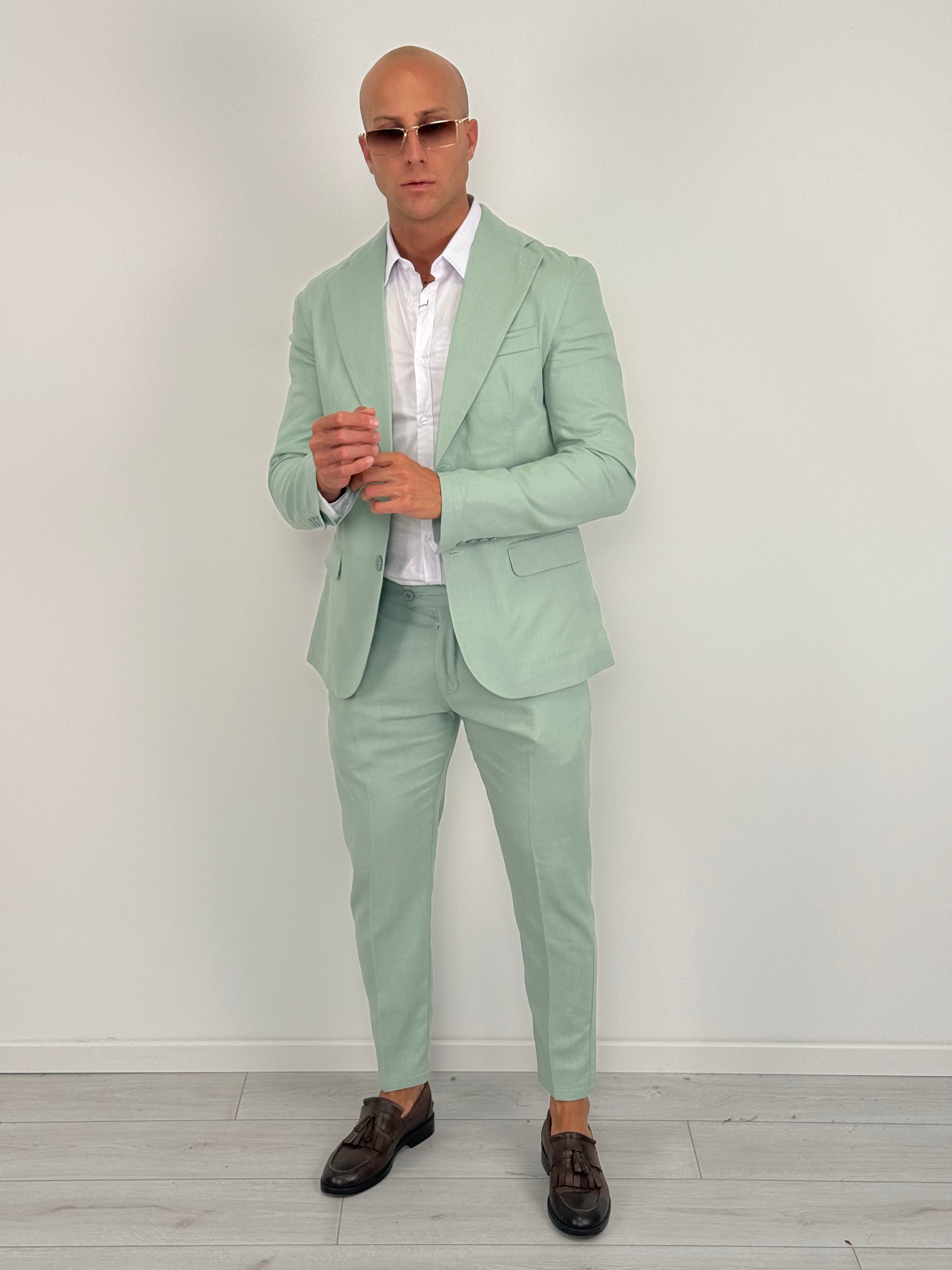 ABITO LINO MONOPETTO