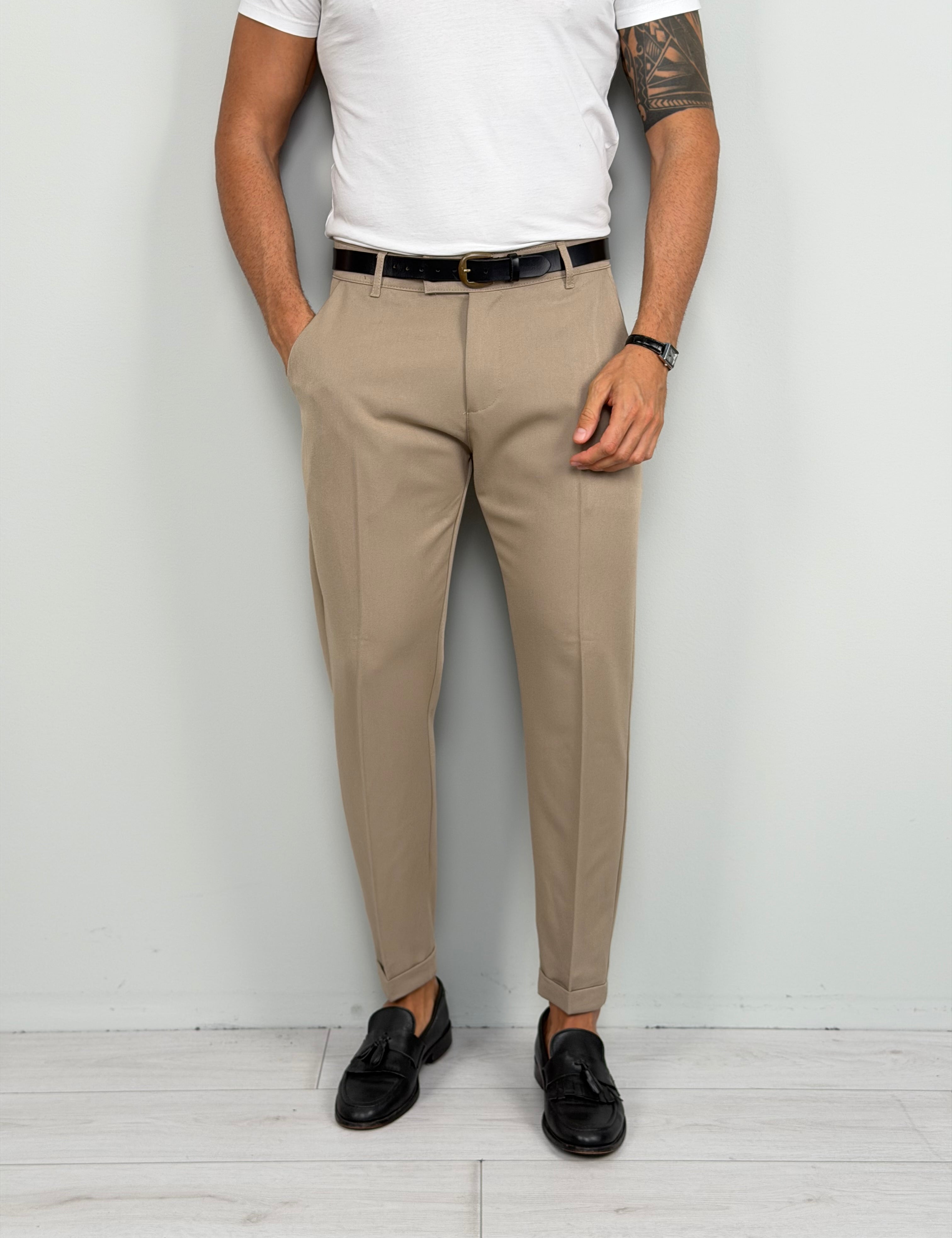 PANTALONE BUTTON MOD CAPRI - TASCHE DIETRO