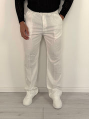 PANTALONE LINO BUTTON AMPIO