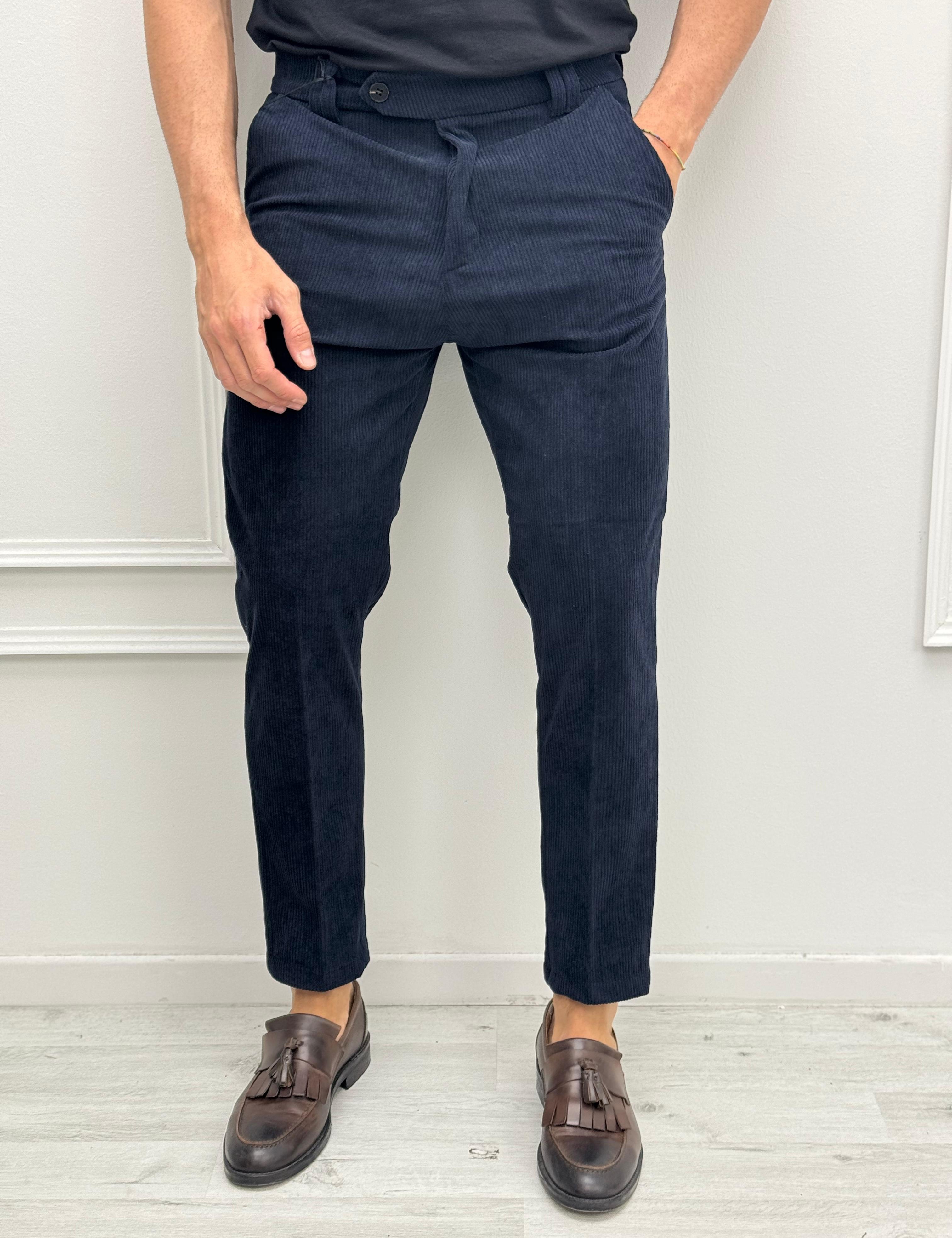 PANTALONE VELLUTO TASCHE DIETRO