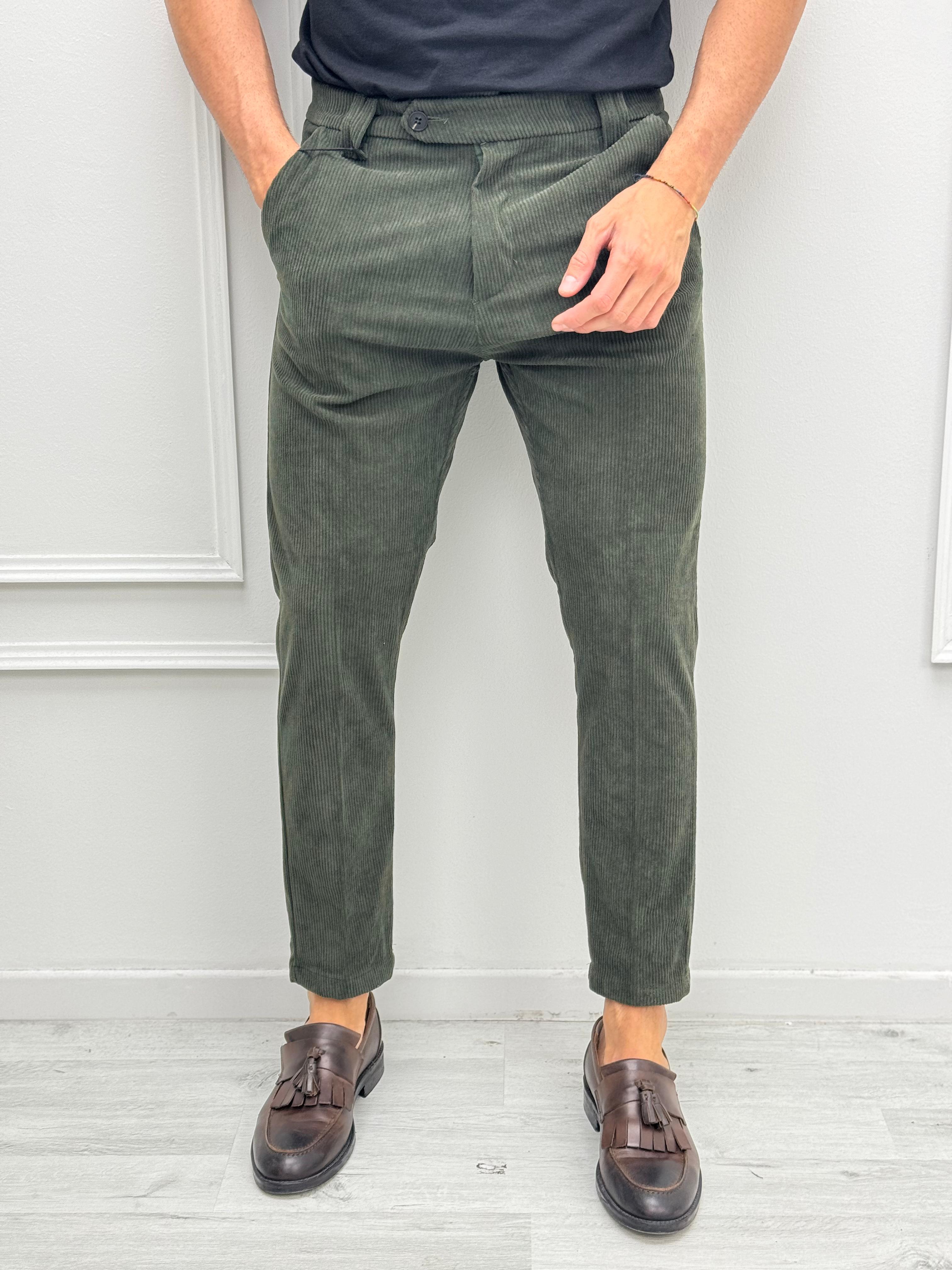 PANTALONE VELLUTO TASCHE DIETRO