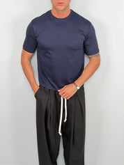T-SHIRT CROP FILO DI SCOZIA