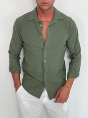 CAMICIA LINO COLLETTO