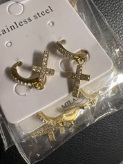 PENDIENTES CRUZ ÍCONO