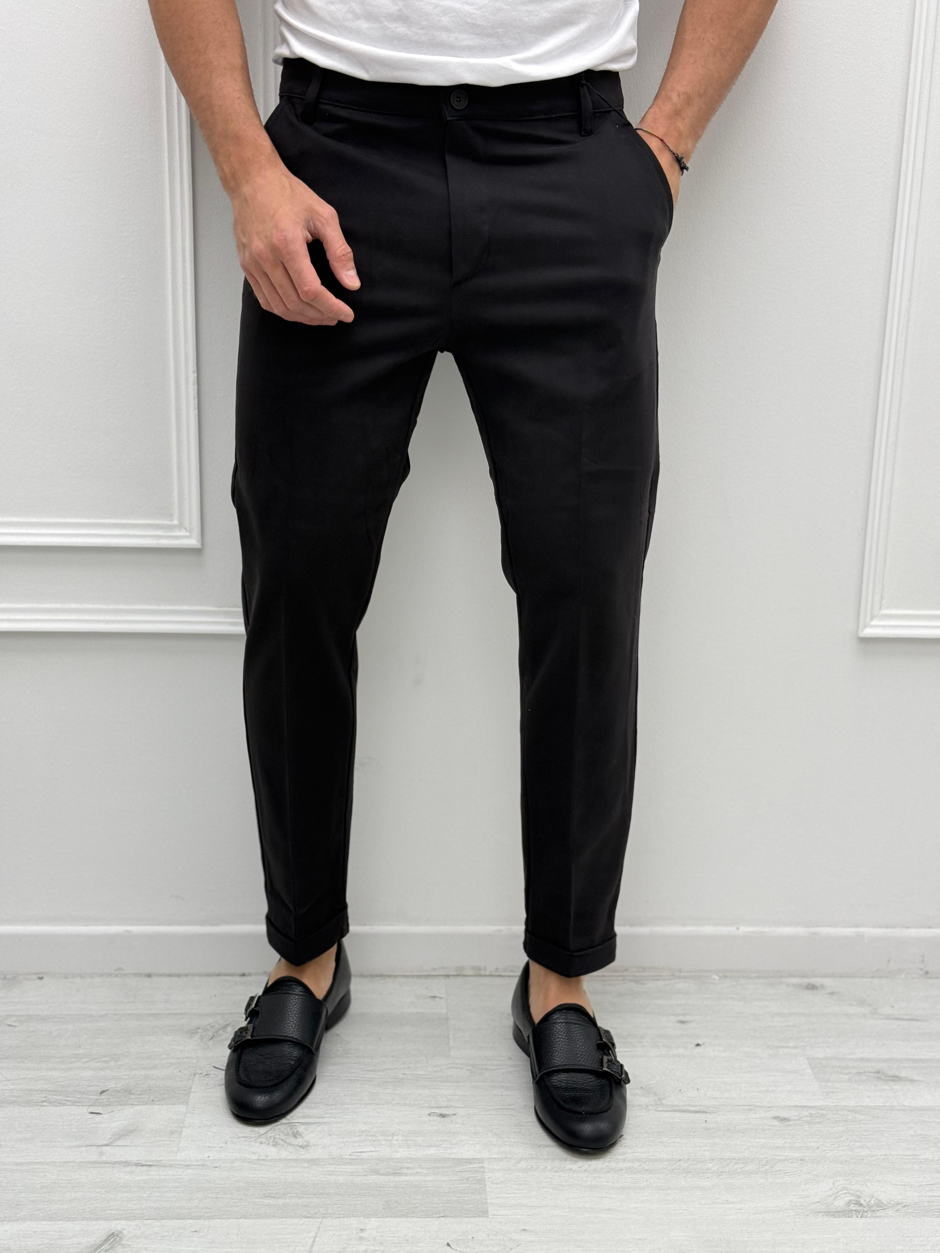 PANTALONE COTONE TASCHE DIETRO