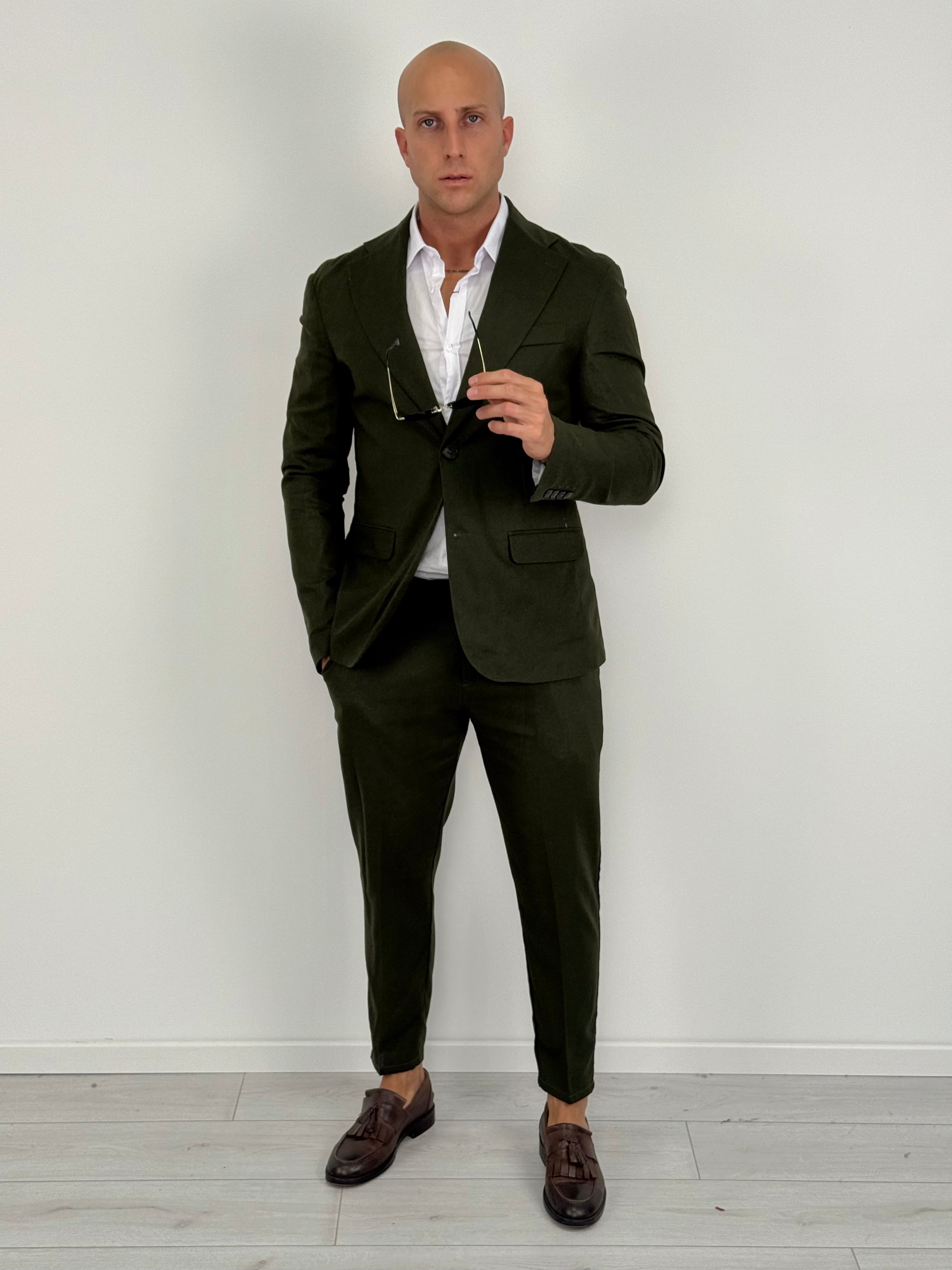 ABITO LINO MONOPETTO