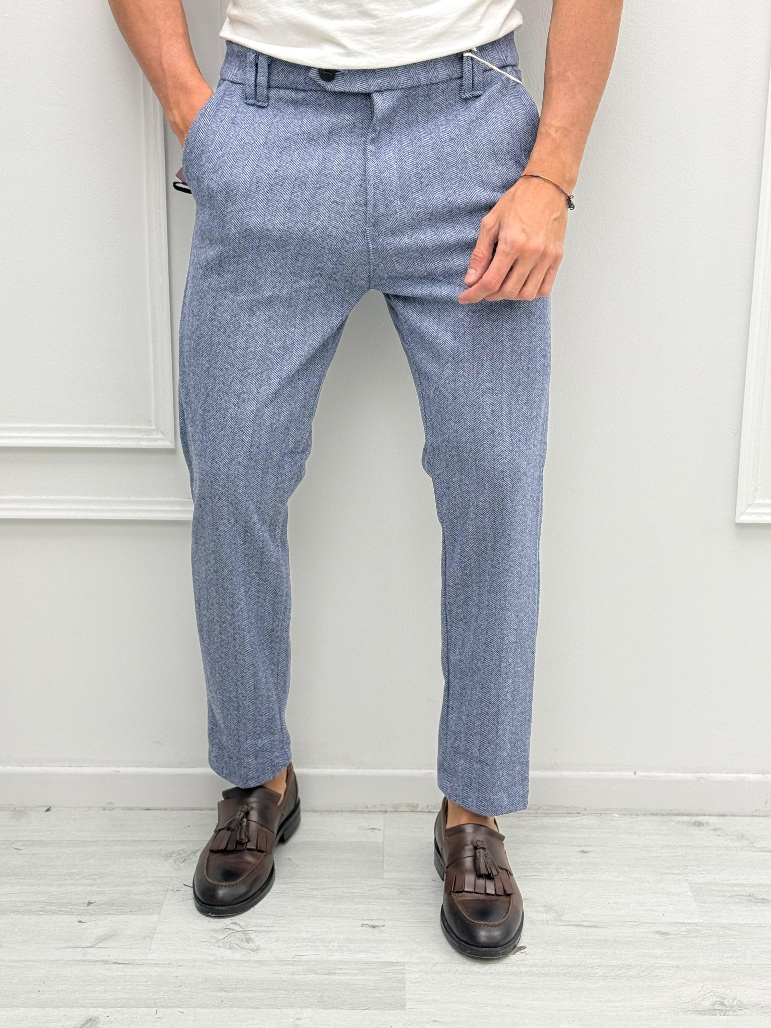 PANTALONE CLASSIC TASCHE DIETRO LANA