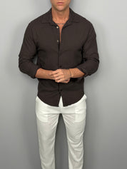 LINEN SHIRT WITH COLLAR