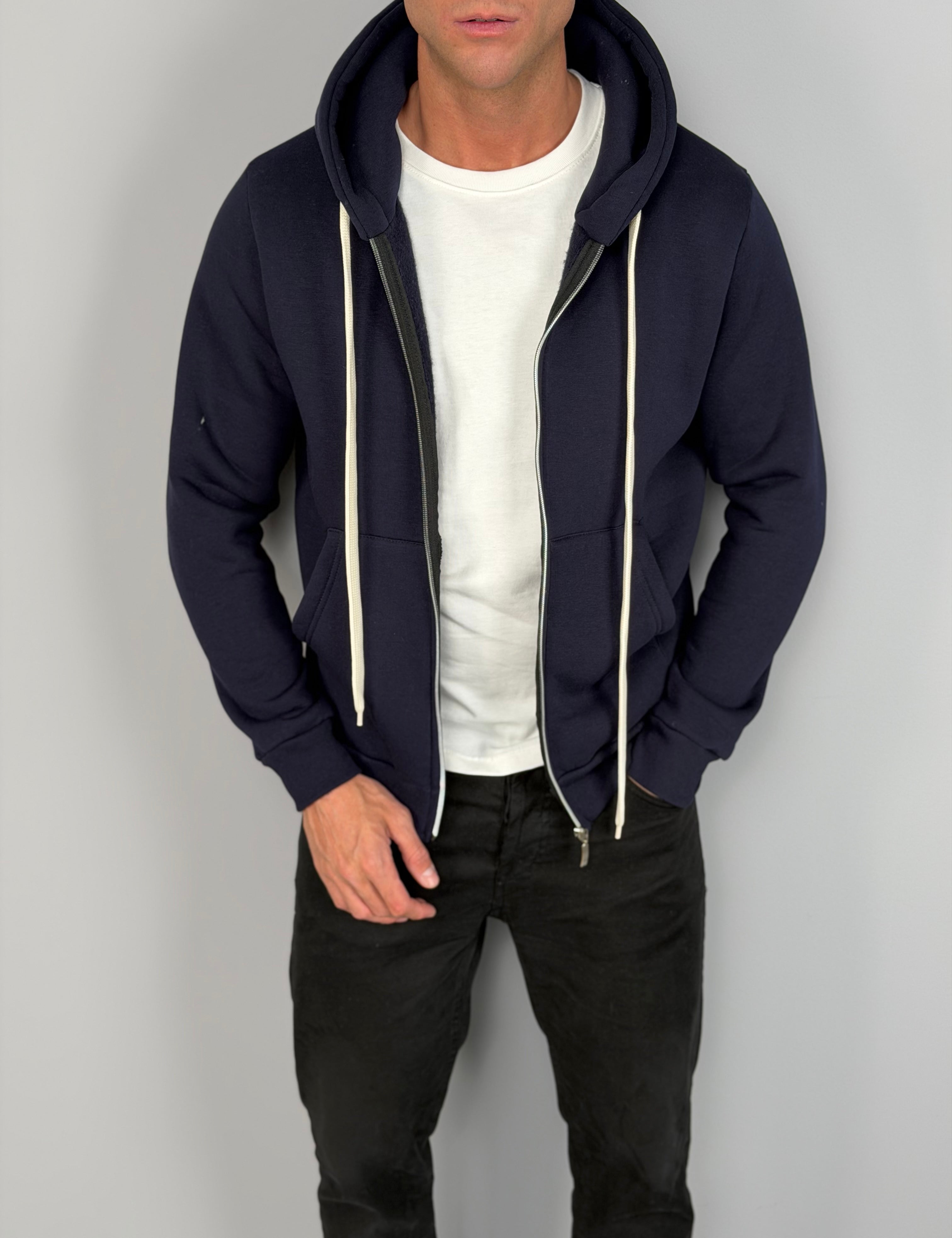 FELPA ZIP WHITELACE FELPATA