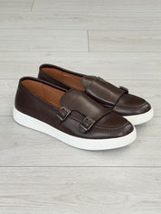 DOUBLE BUCKLE LEATHER MOCCASINS