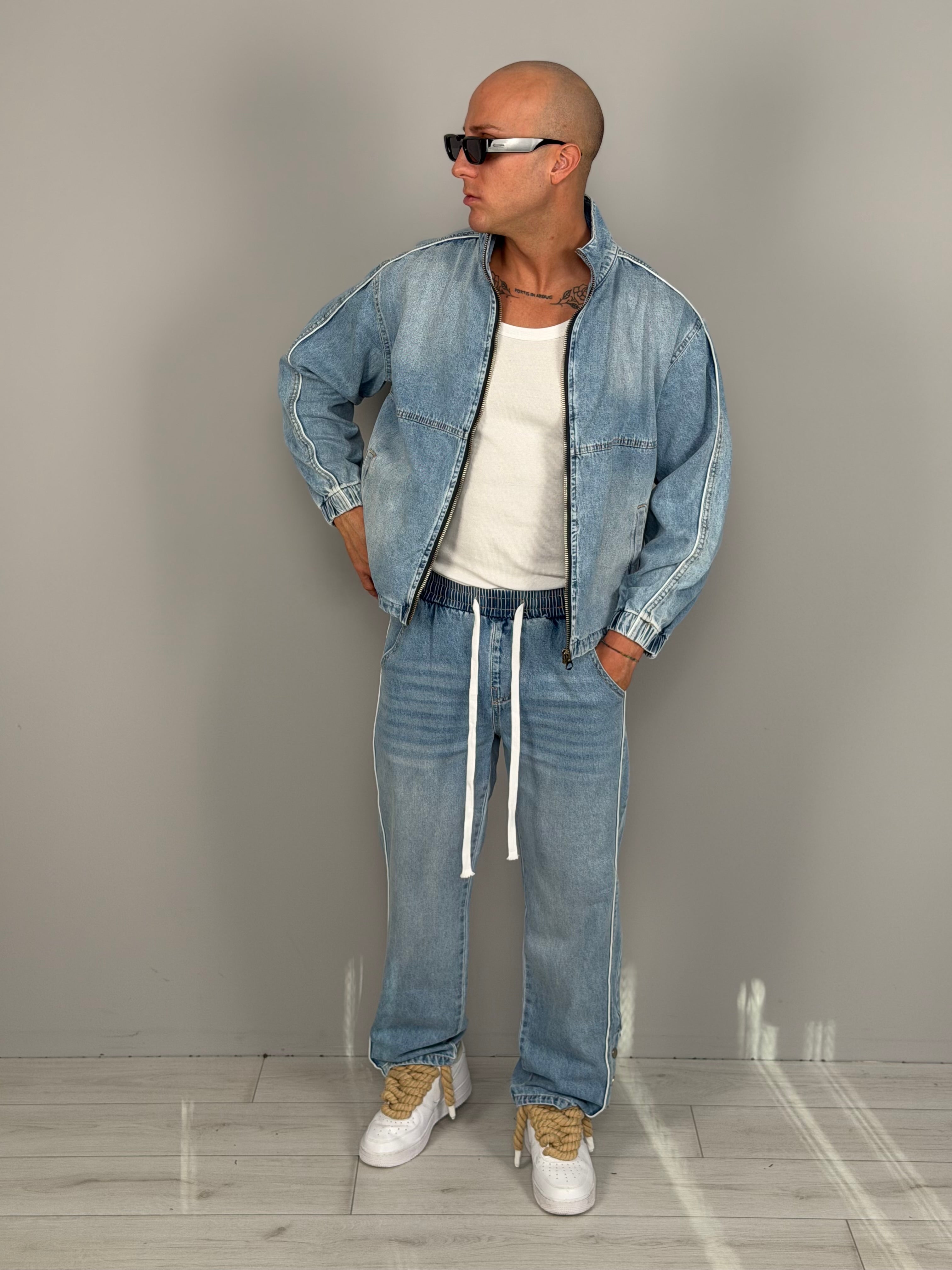 PANTALONES VAQUEROS COORDINATO GLACIAR