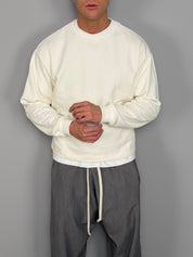 SWEAT-SHIRT COURT À GAZED 