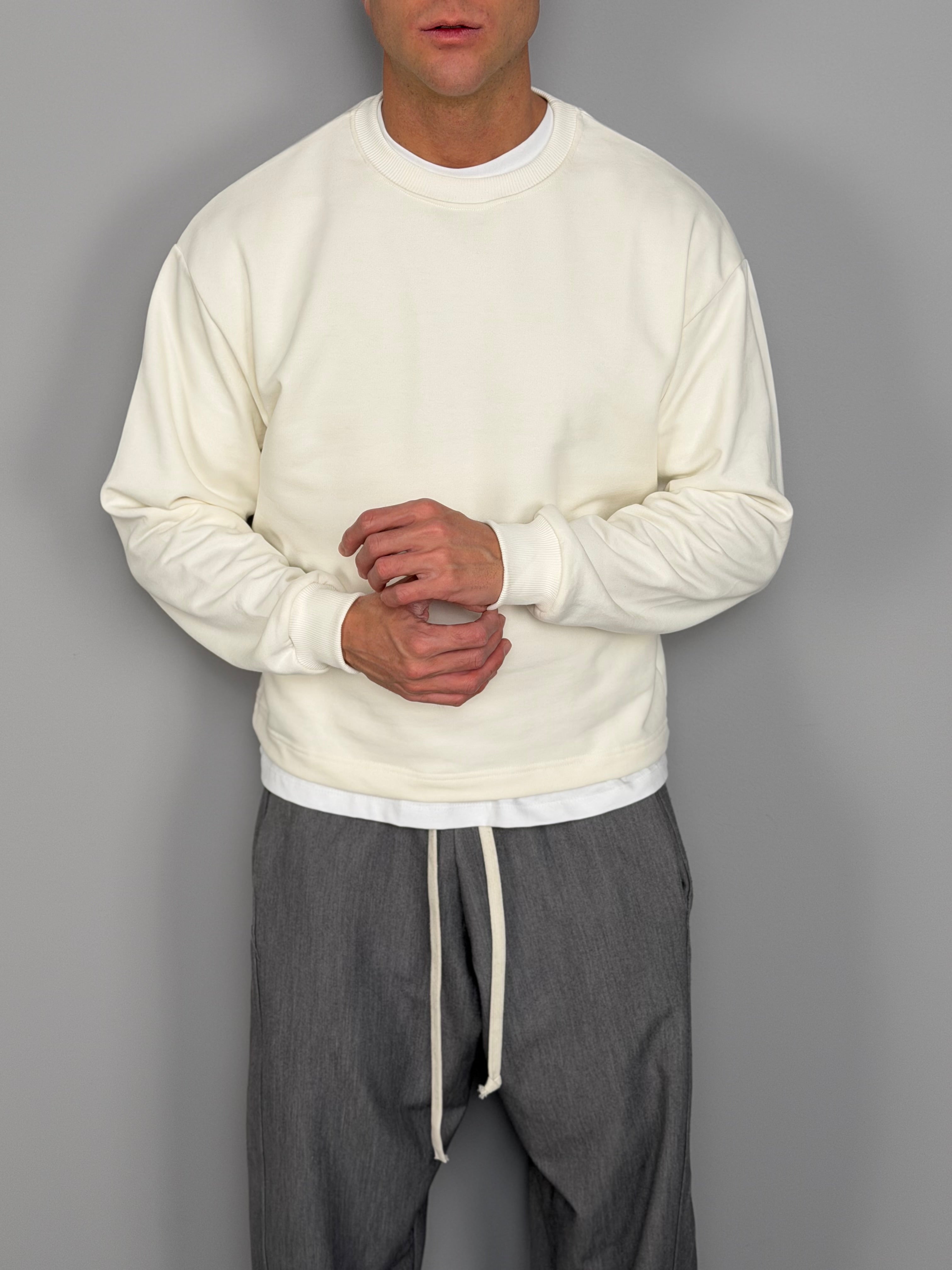 SWEAT-SHIRT COURT À GAZED 