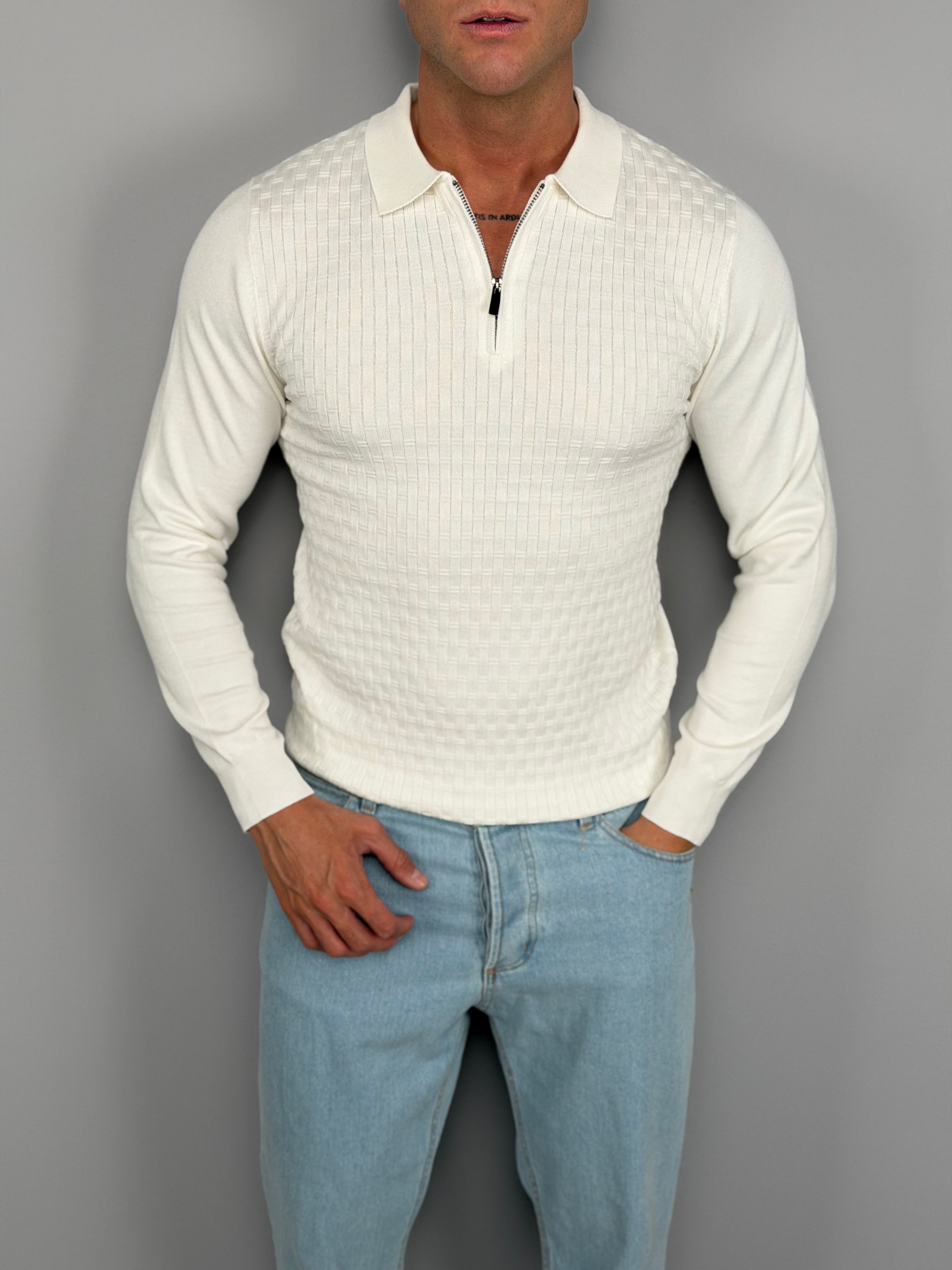 POLO TRAMA MAGLINA ZIP 2V