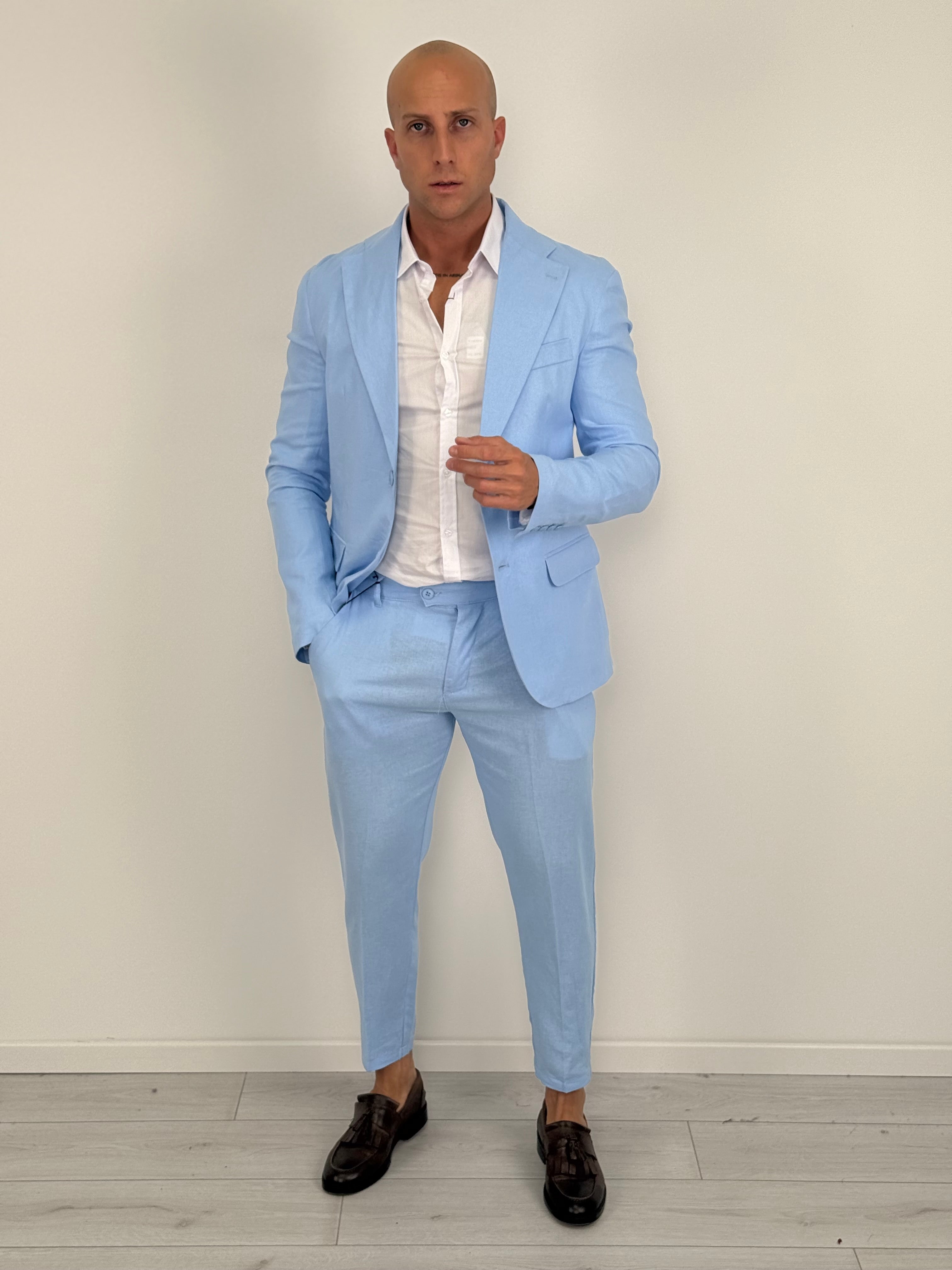 ABITO LINO MONOPETTO