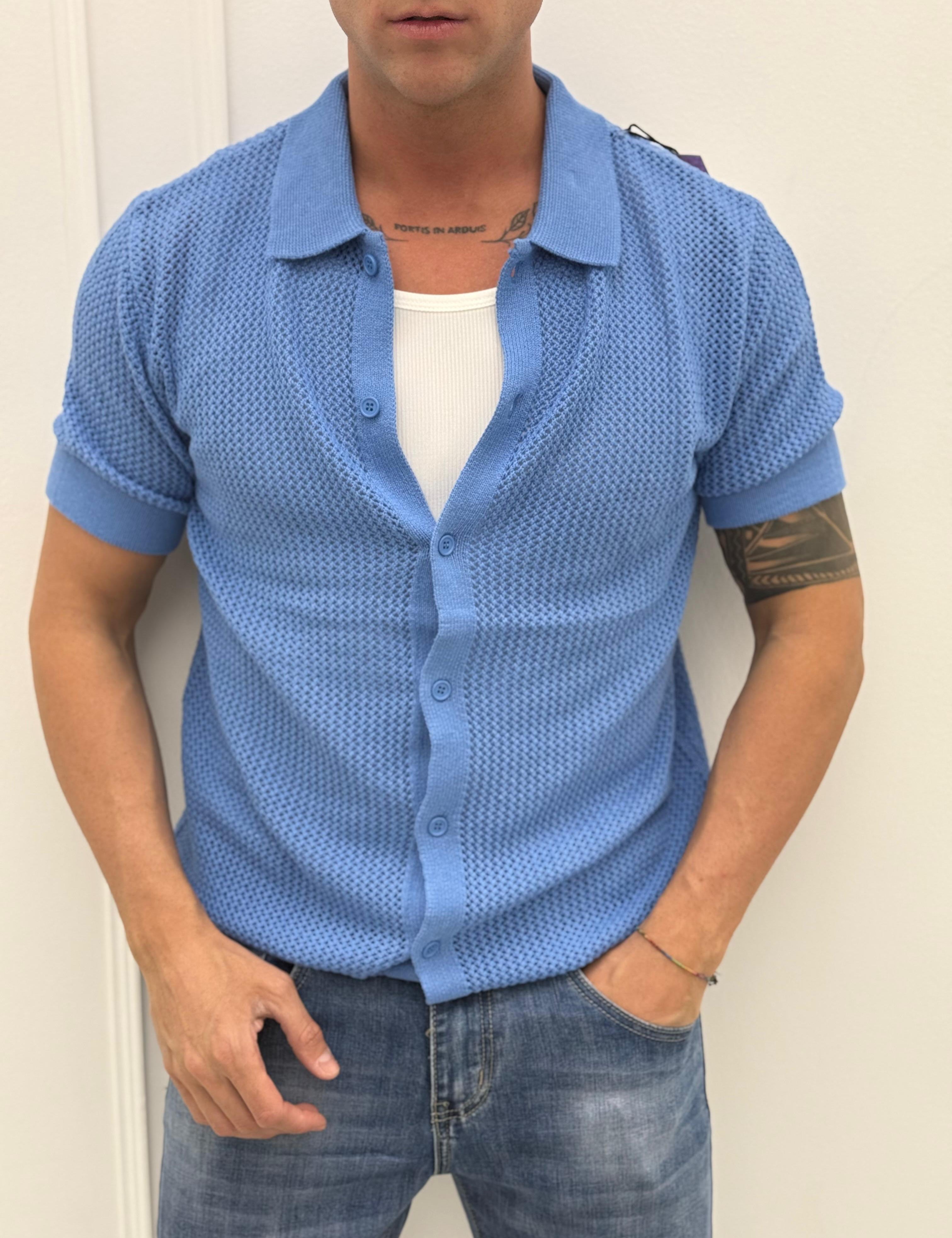 T-SHIRT CARDIGAN TRAFORATA