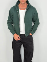 SUDADERA AFELPADA CON CREMALLERA Y CORTE HOLGADO