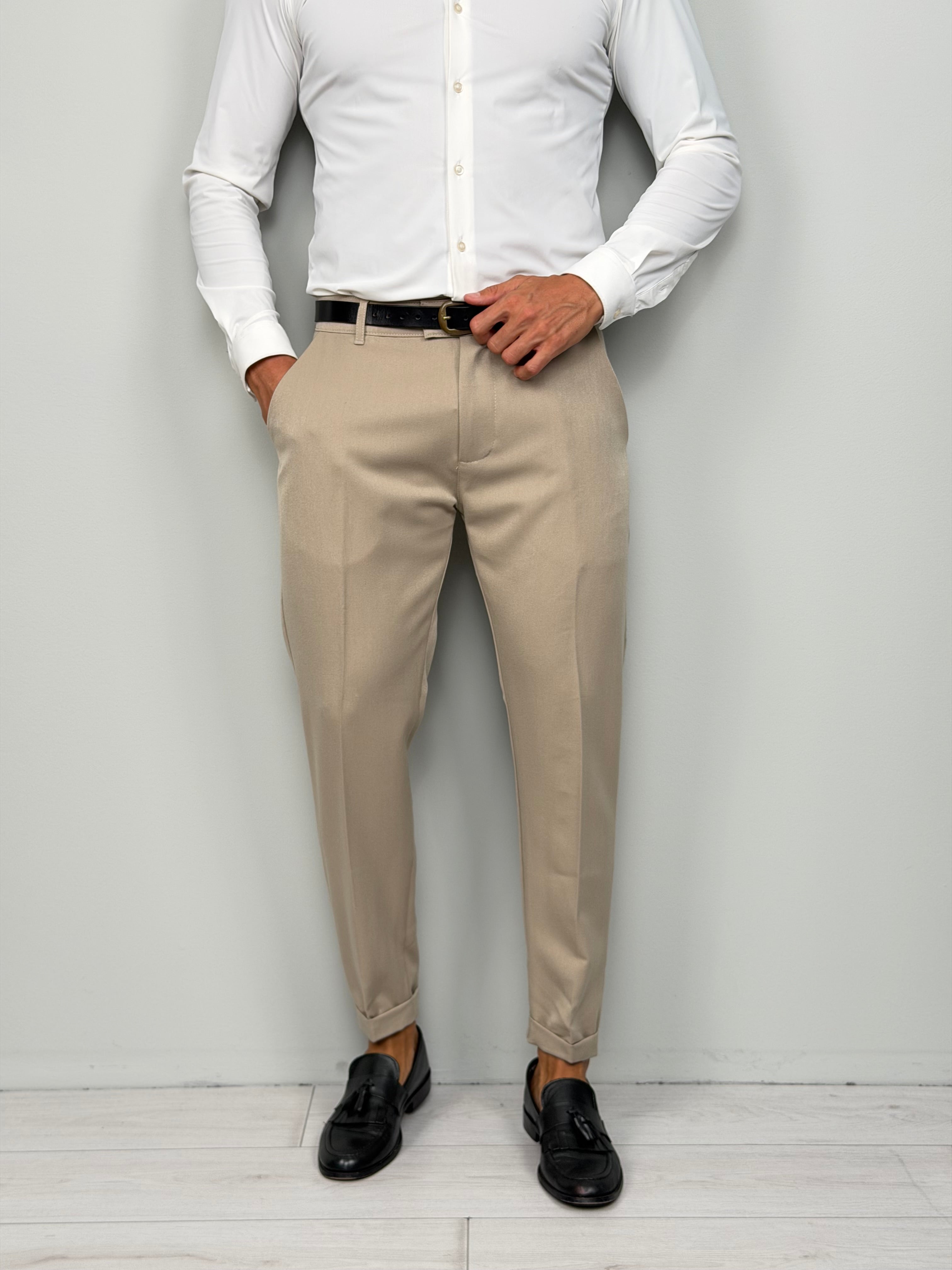 Pantalón modelo capri con vuelta invernal