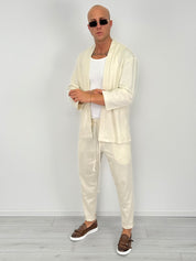 COORDINATO LINO FLOW - rimasto L bianco