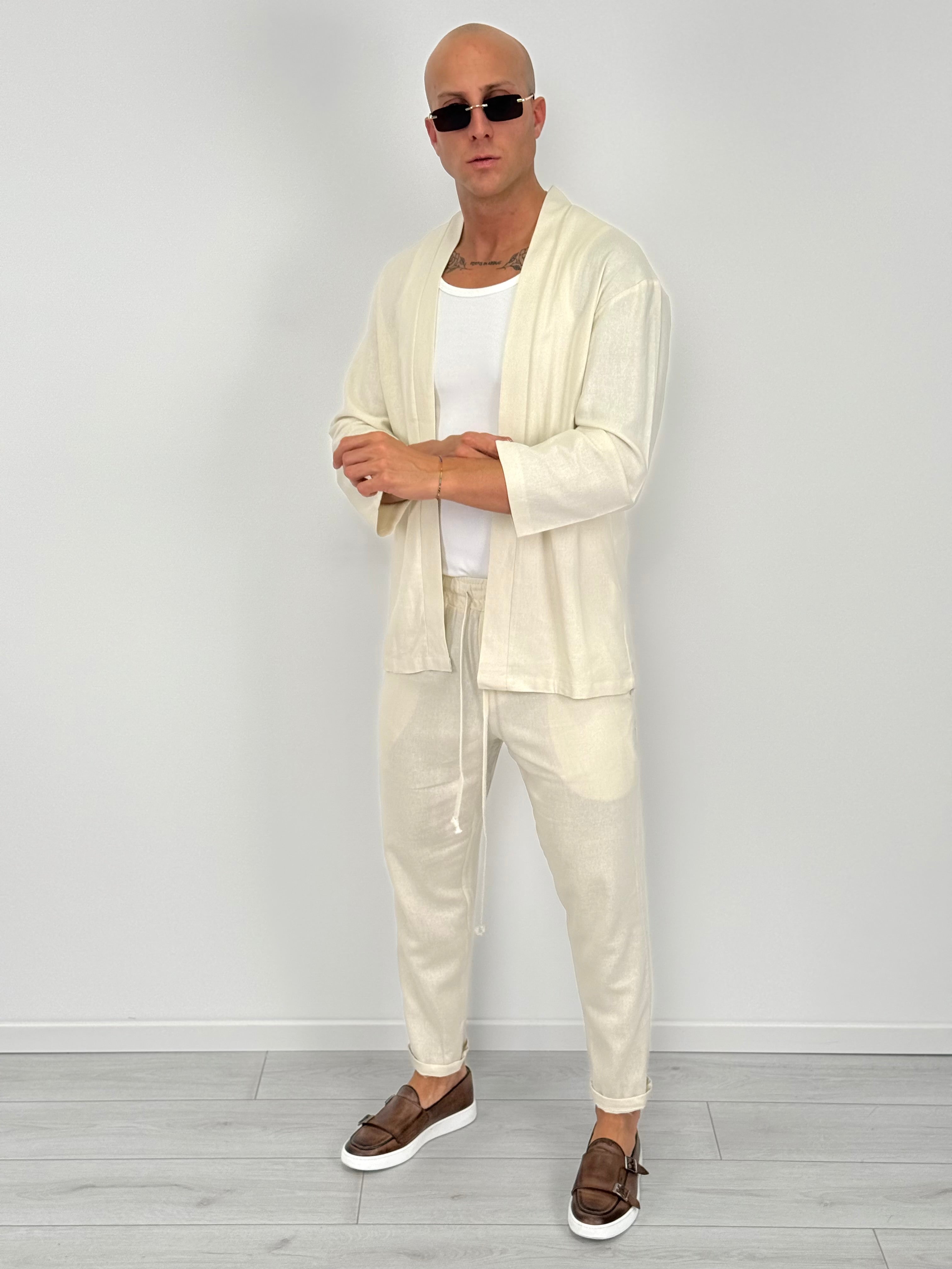 COORDINATO LINO FLOW - rimasto L bianco