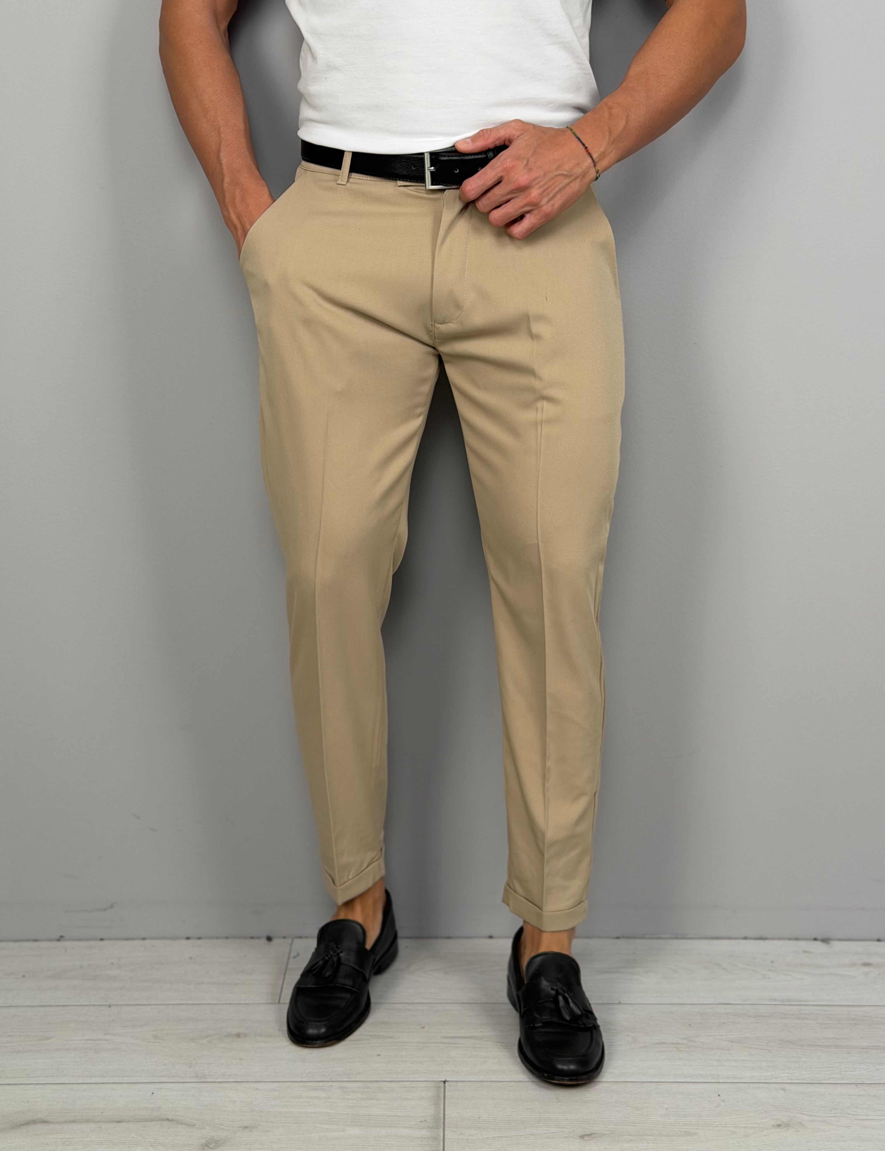 CAPRI TROUSERS WITH ROLLS