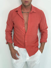 CAMICIA LINO COLLETTO