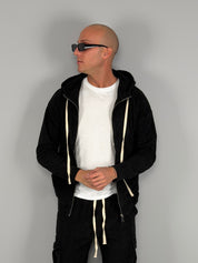 SUDADERA CON CREMALLERA DE TERCIOPELO