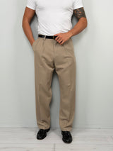 WIDE BUSINESS TROUSERS - BACK POCKETS