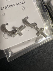 PENDIENTES CRUZ ÍCONO