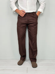 PANTALONE LINO CUBA AMPIO - TASCA DIETRO