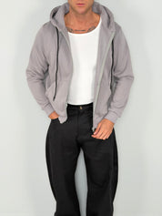 ZIP ROUNDLACE SWEATSHIRT