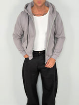 SUDADERA CON CREMALLERA ROUND DE FELPA