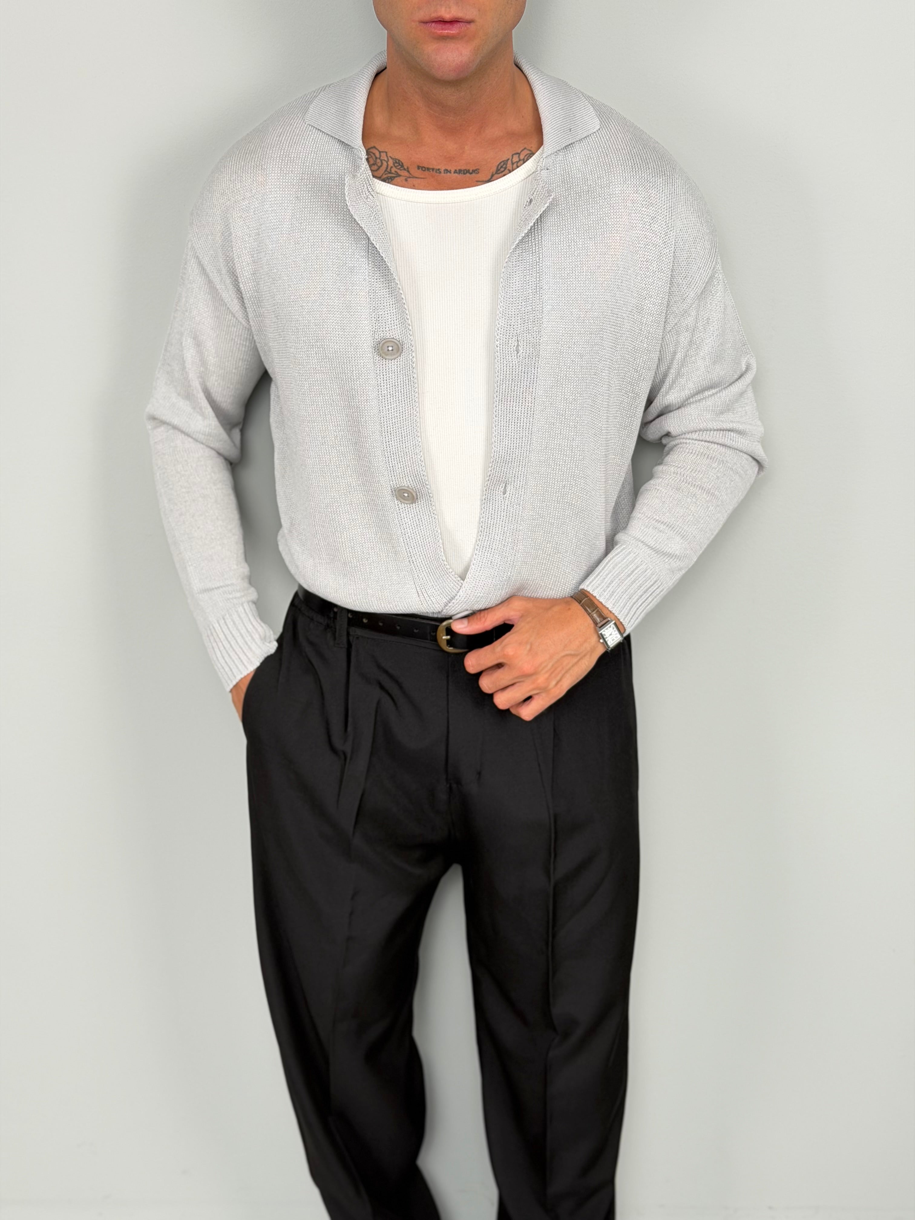 CARDIGAN POLO COTONE