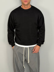 SWEAT-SHIRT COURT À GAZED 