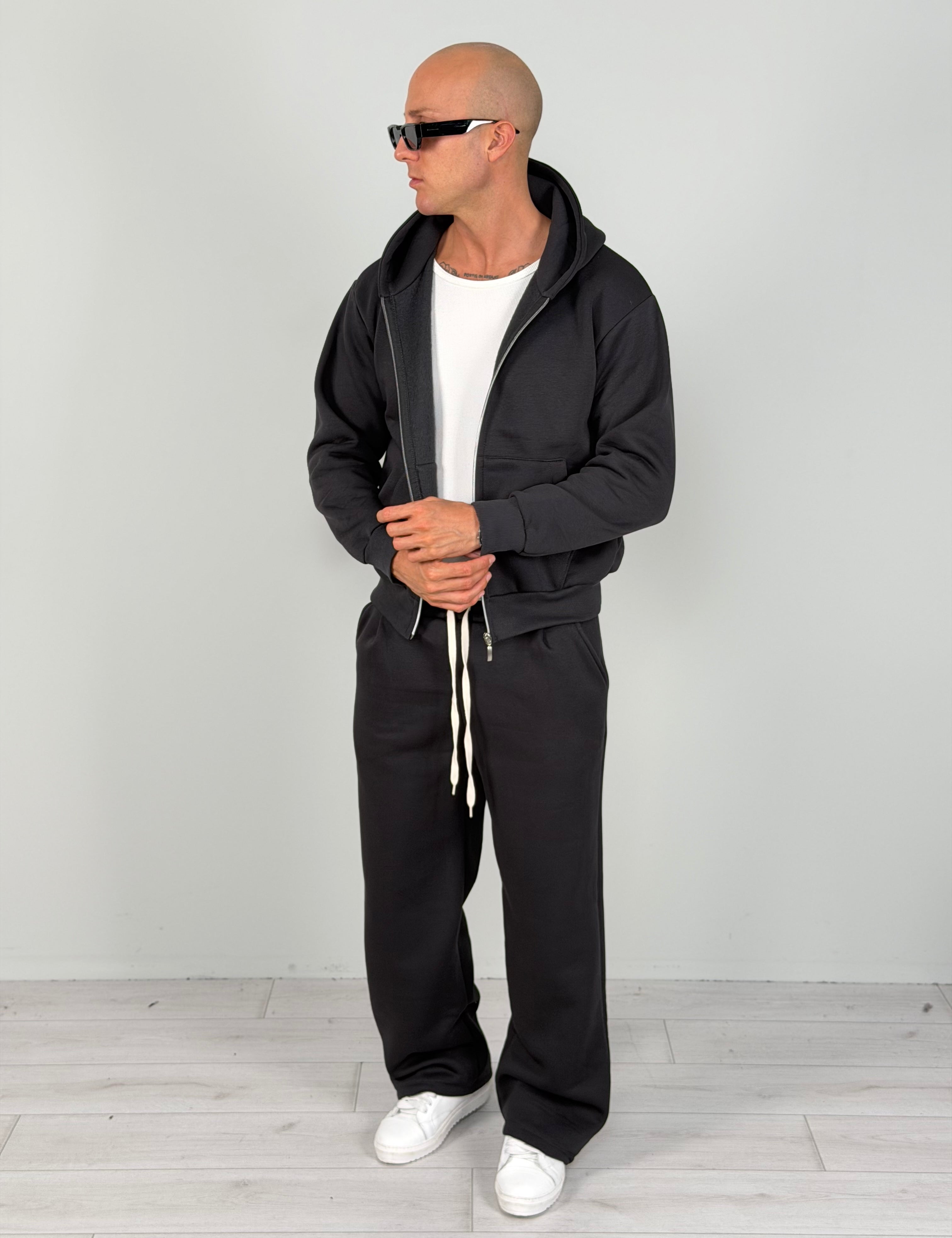 TUTA ZIP BOXY FIT FELPATA