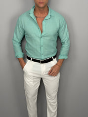 LINEN SHIRT WITH COLLAR