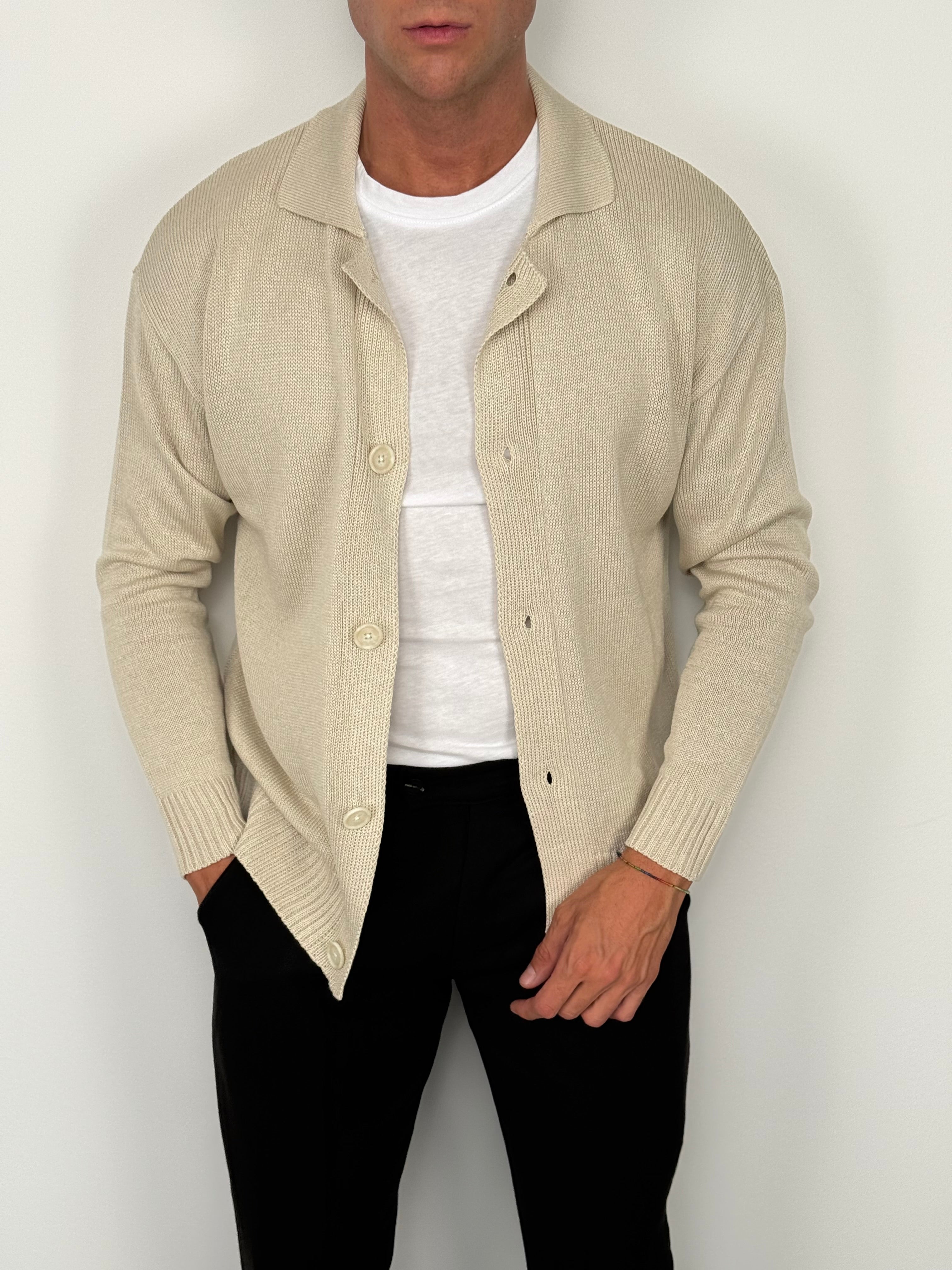 CARDIGAN POLO COTONE