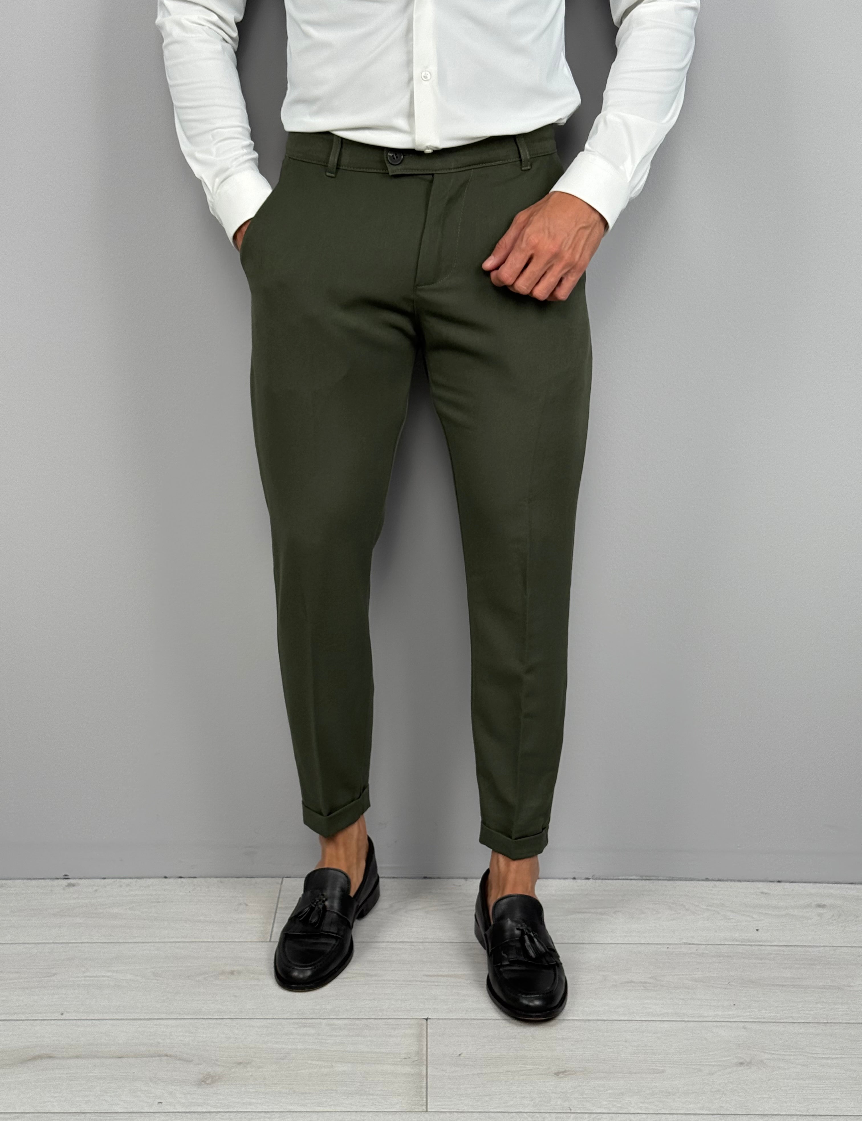 PANTALONE BUTTON ELEGANT - TASCHE DIETRO
