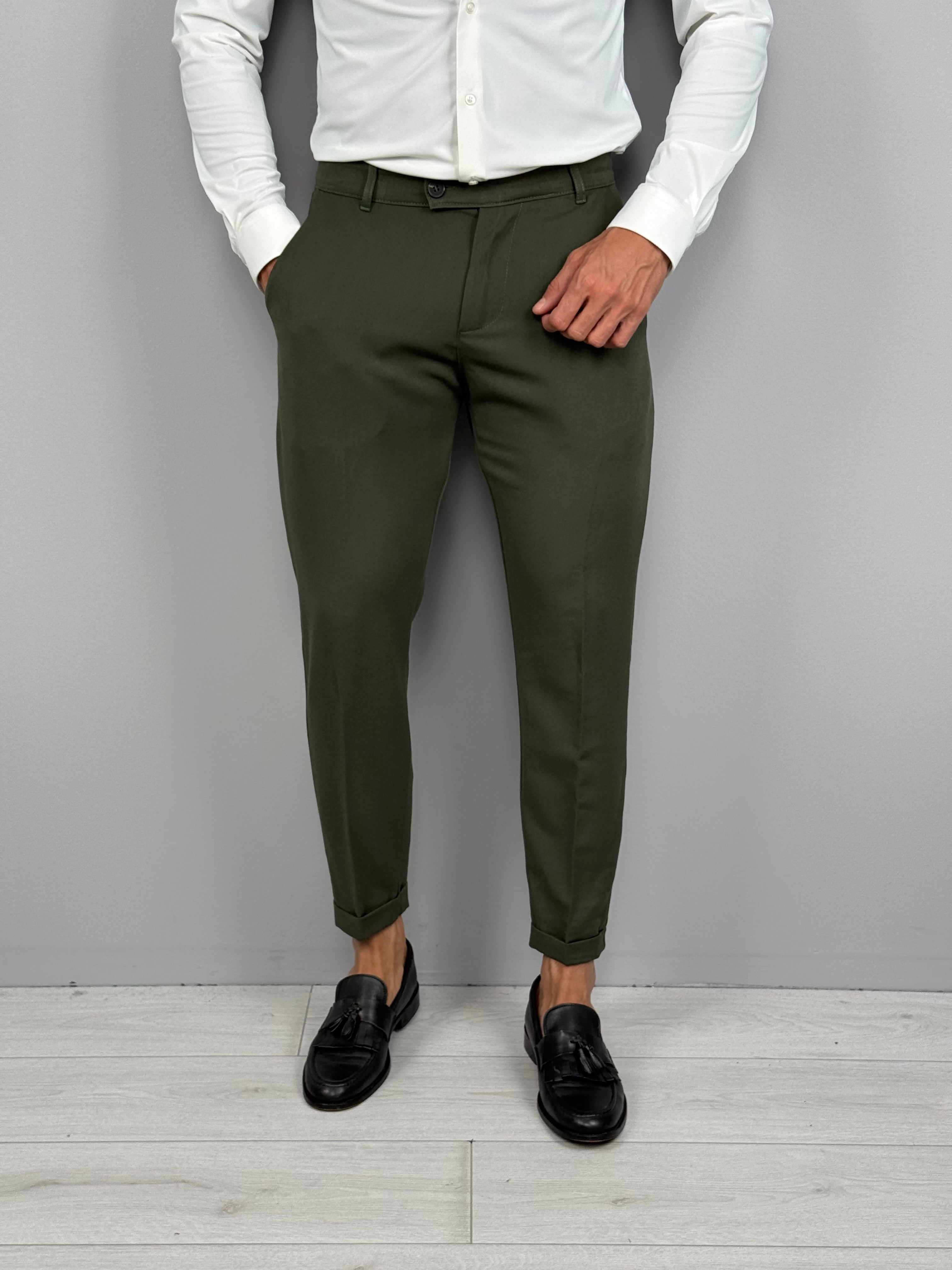 PANTALONE BUTTON ELEGANT - TASCHE DIETRO