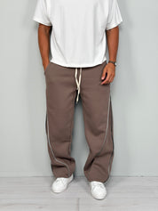 PANTALONE TUTA ZIP AMPIO FELPATO